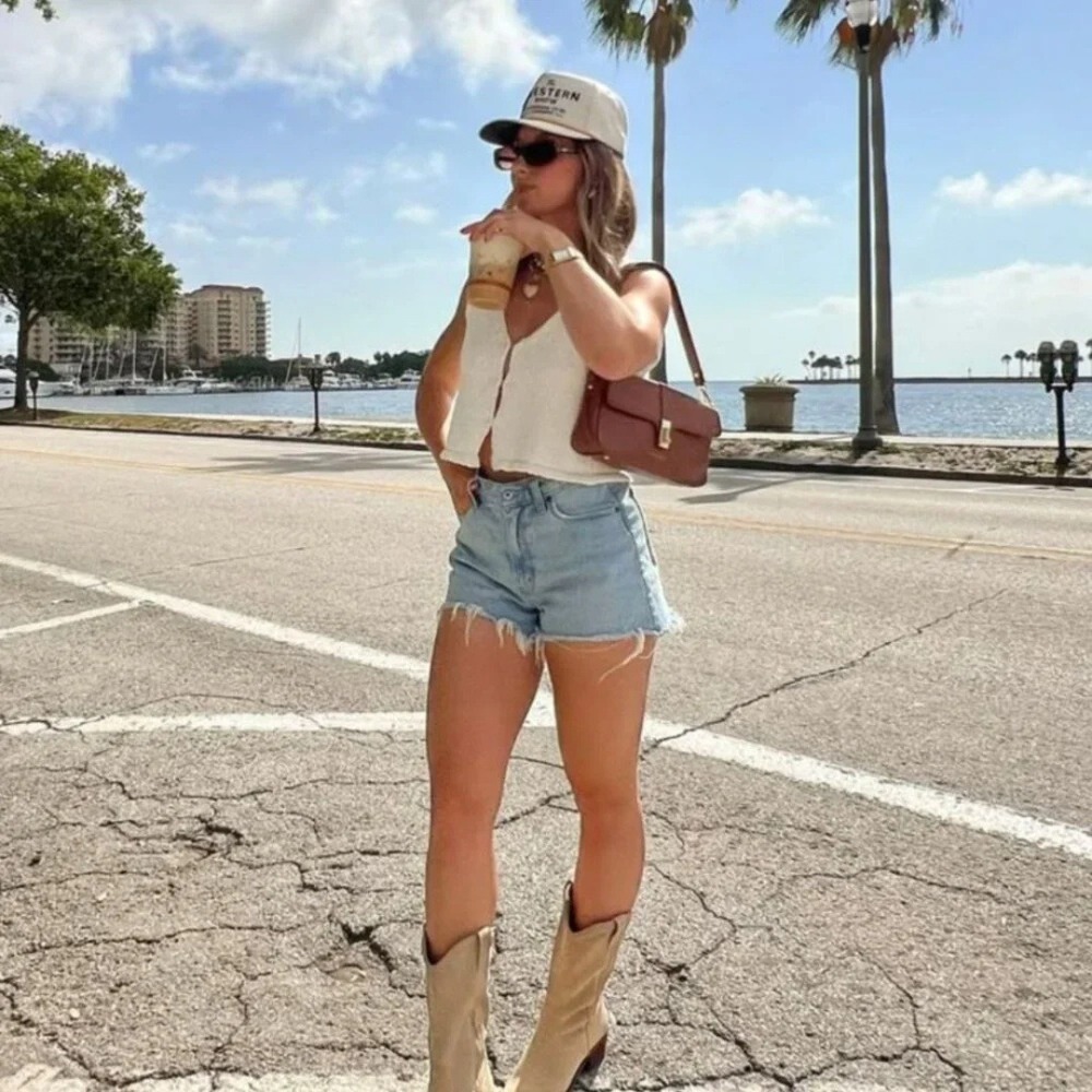 Levi's | 501 Original 100%‎ Cotton Cut Off Raw Hem Jean Shorts in Medium Blue